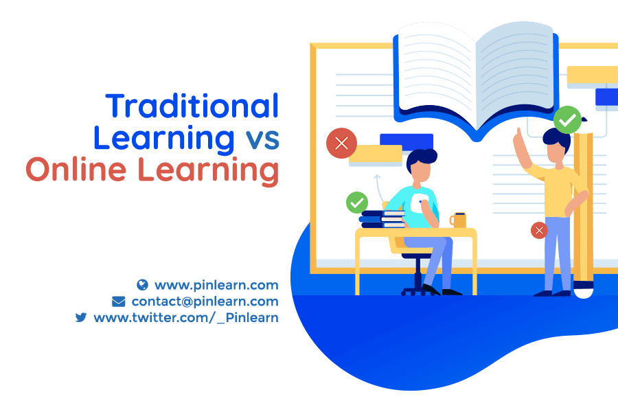 Traditional learning vs online learning