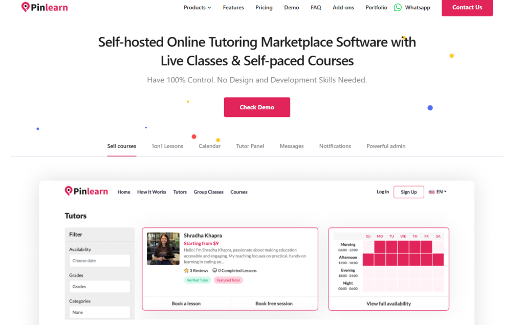 Pinlearn - Self-Hosted Tutoring Marketplace