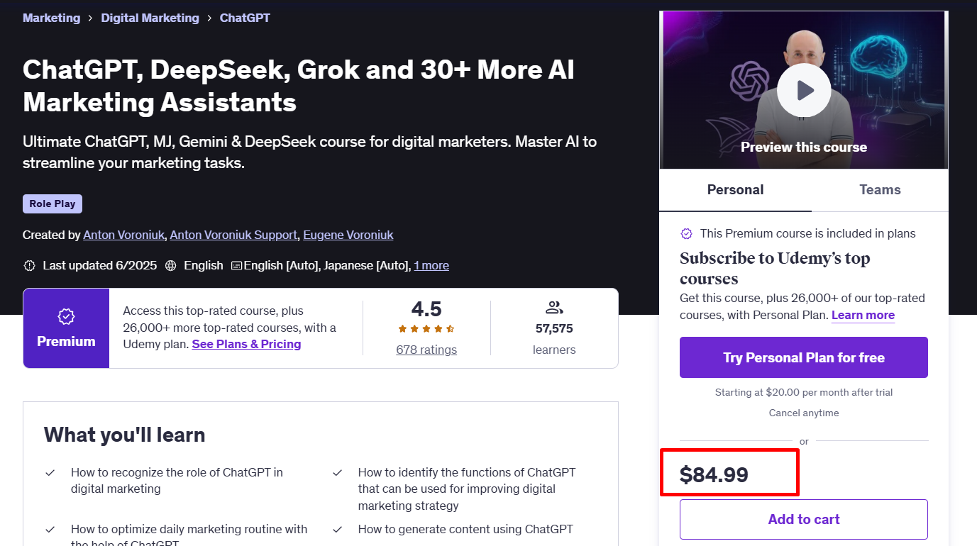 Udemy: Pay-per-course model