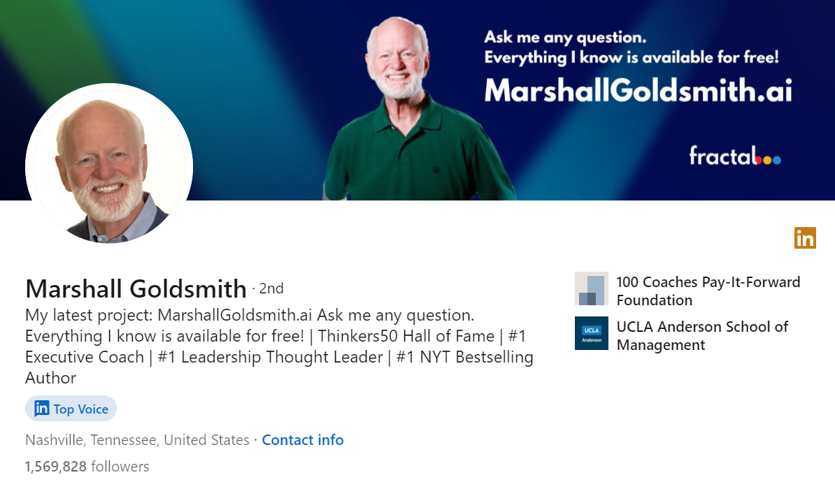 Marshall Goldsmith LinkedIn Profile