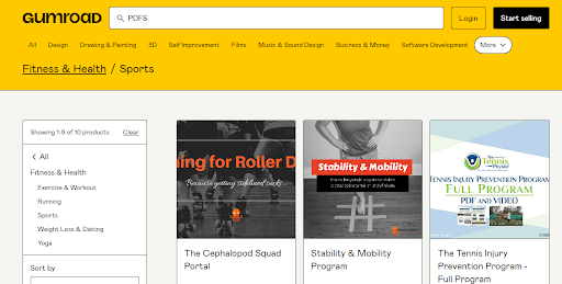 Online marketplaces like Gumroad are excellent for selling digital downloads like PDFs 