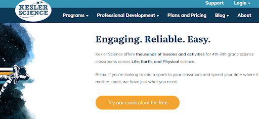 Kesler Science offers downloadable resources for 4th-8th grades students.