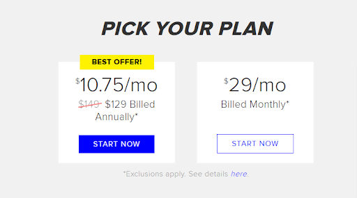 Creative Live’s Fixed Pricing Plan