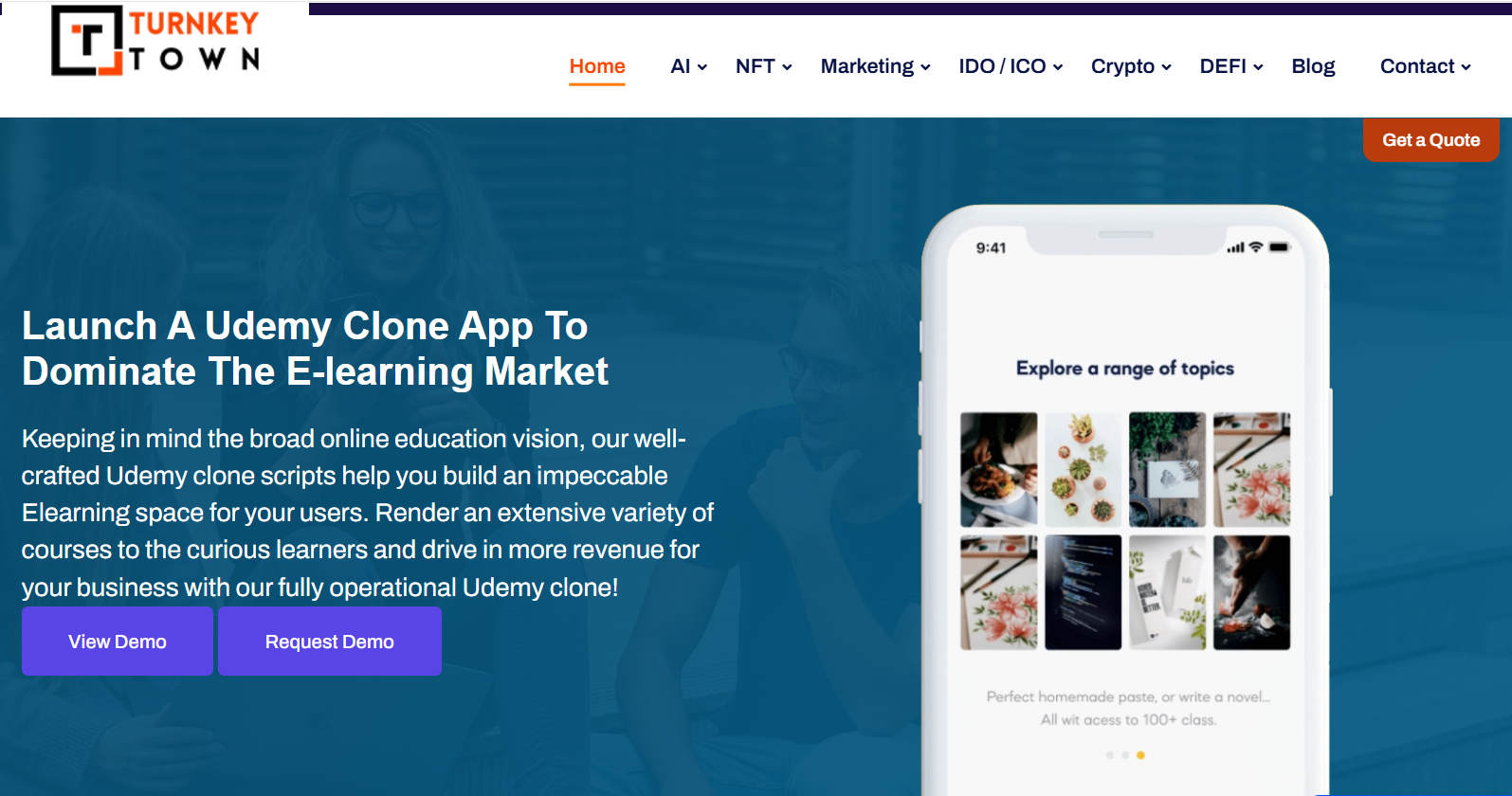 Udemy Clone by TurnKey Town