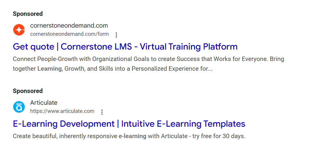 Strategic Google Ads of LMS platforms