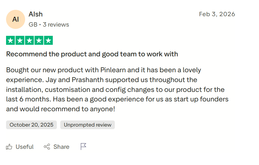 Pinlearn Customer Review
