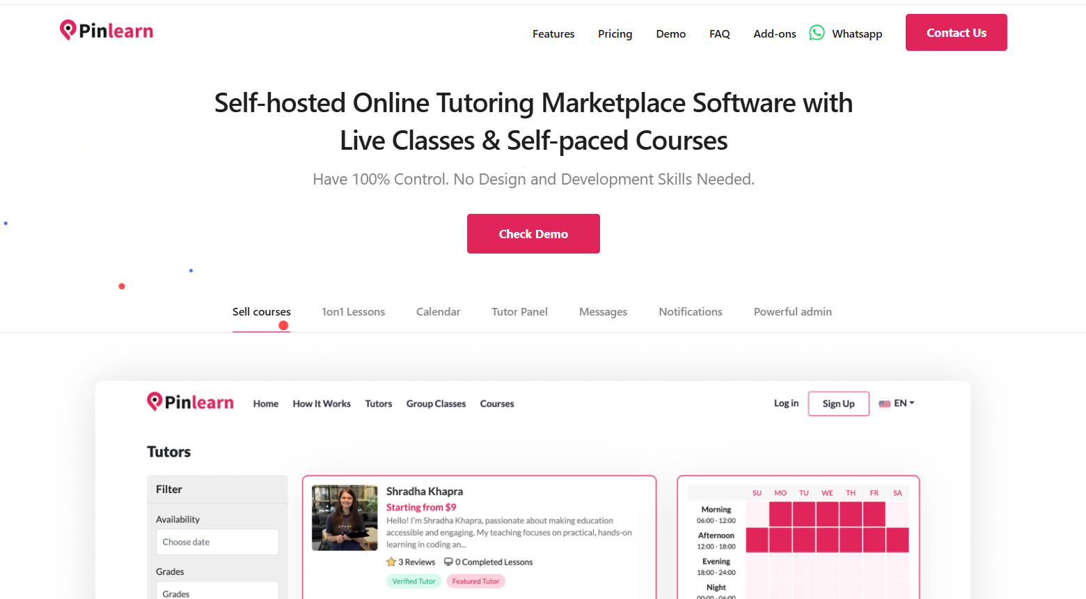 Pinlearn – White-Label Online Tutoring Software for Businesses