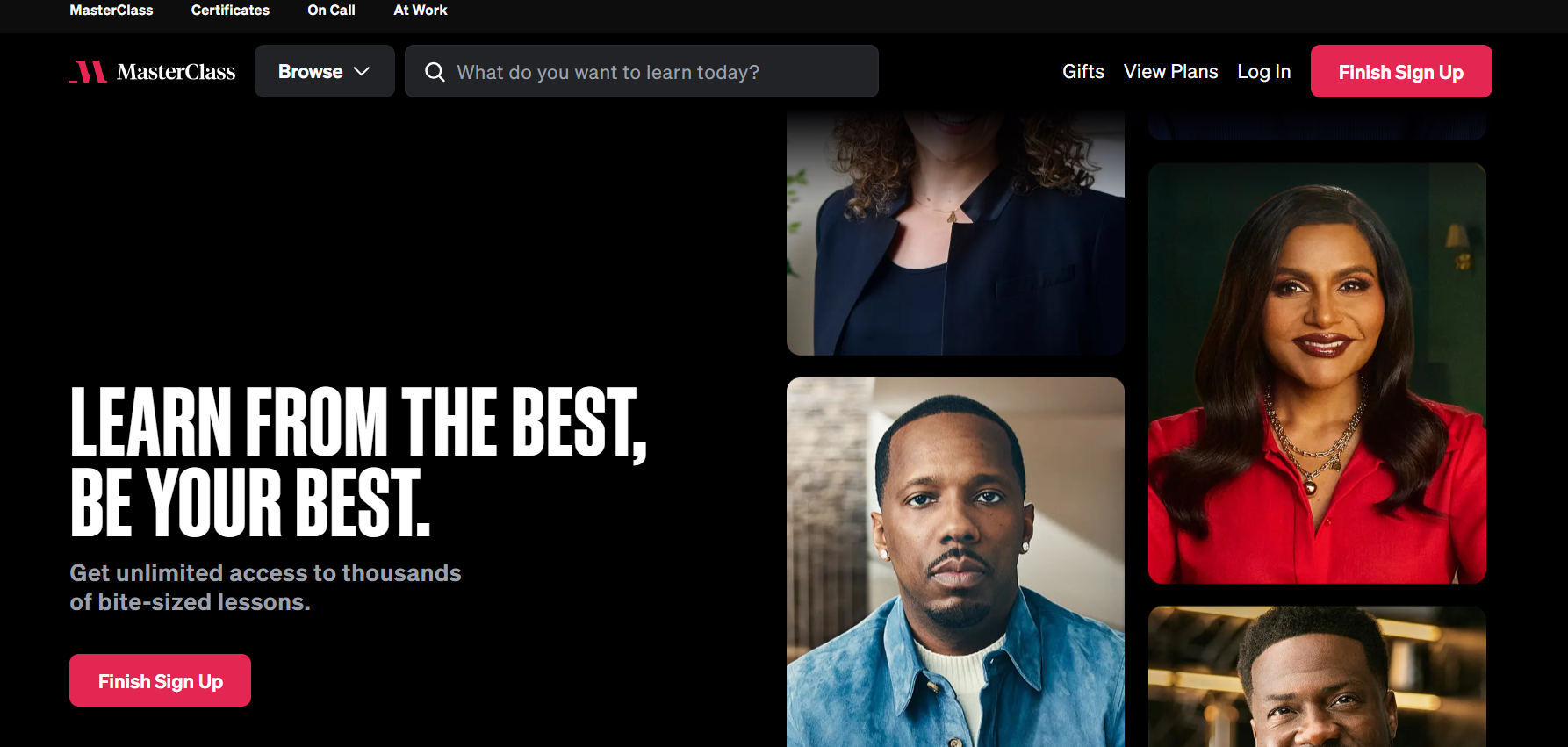 Masterclass Homepage