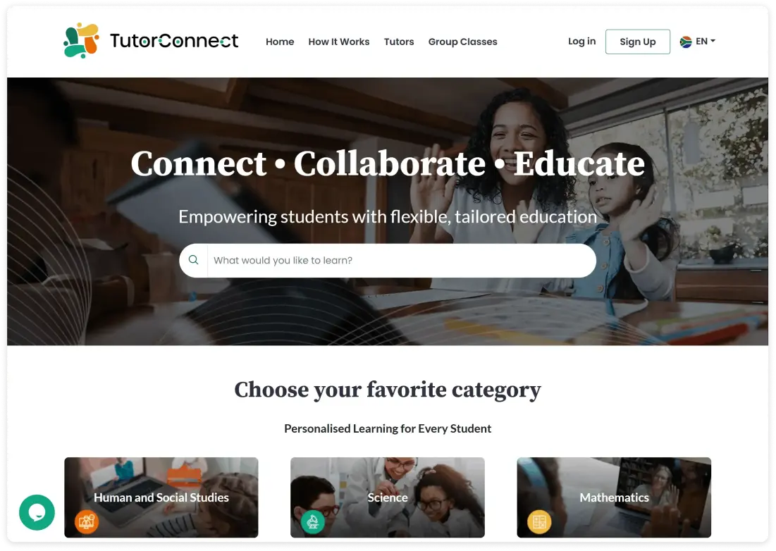 Tutorkids eLearning platform built using Pinlearn software