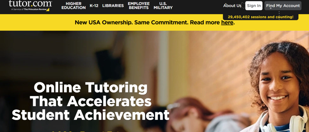 tutor.com homepage