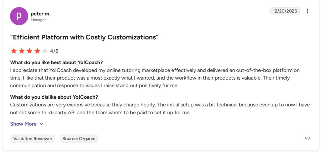 Yo!Coach review