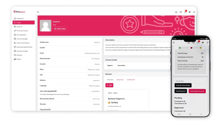 Instructor Dashboard of Unacademy Clone App
