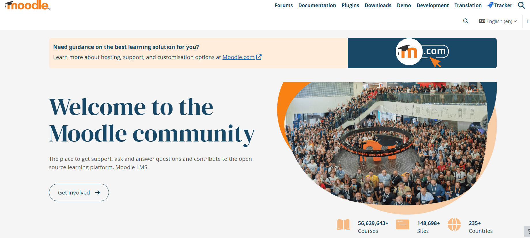 Moodle open-source learning management system for online education