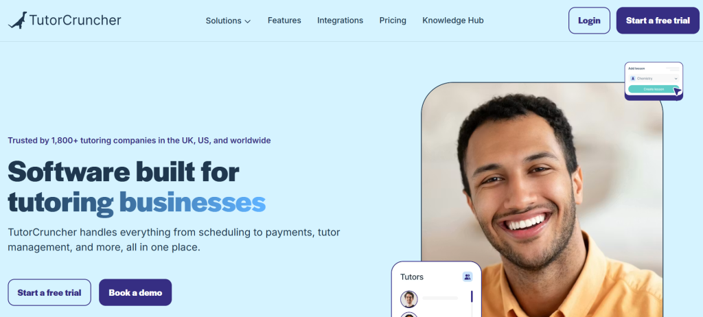TutorCruncher tutoring marketplace software provider