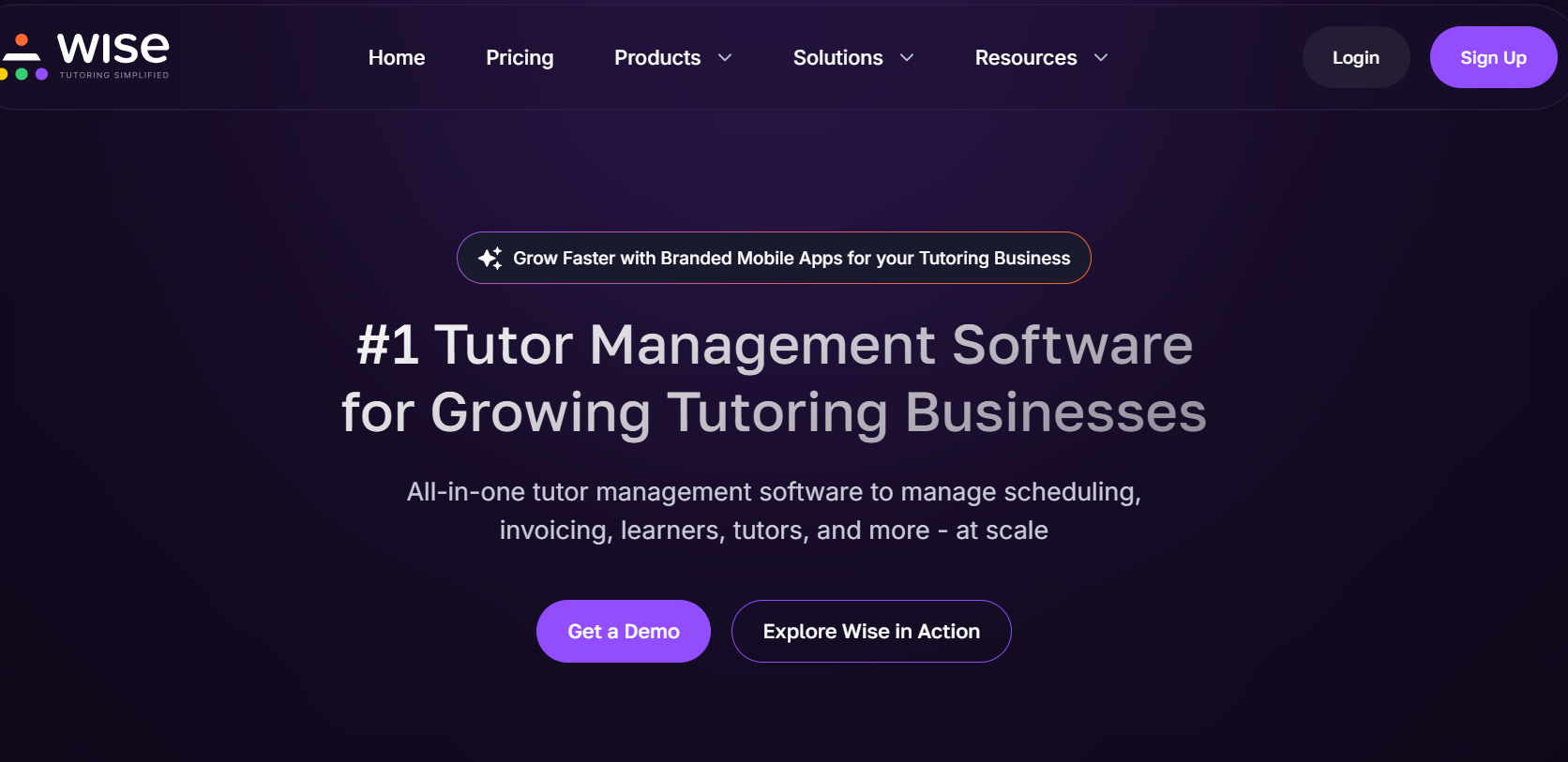Wise tutor management software for tutoring businesses