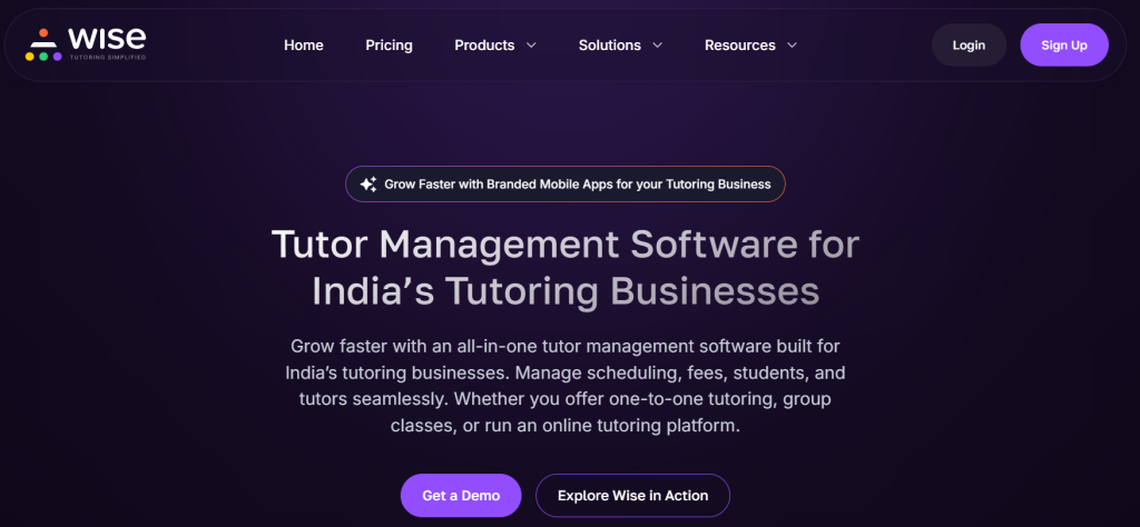 Wise tutoring marketplace software provider