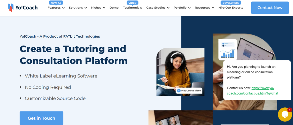 Yo!Coach white label tutoring and consultation platform software